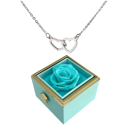 Eternal Rose Box - W/ Engraved Necklace & Simulated Rose