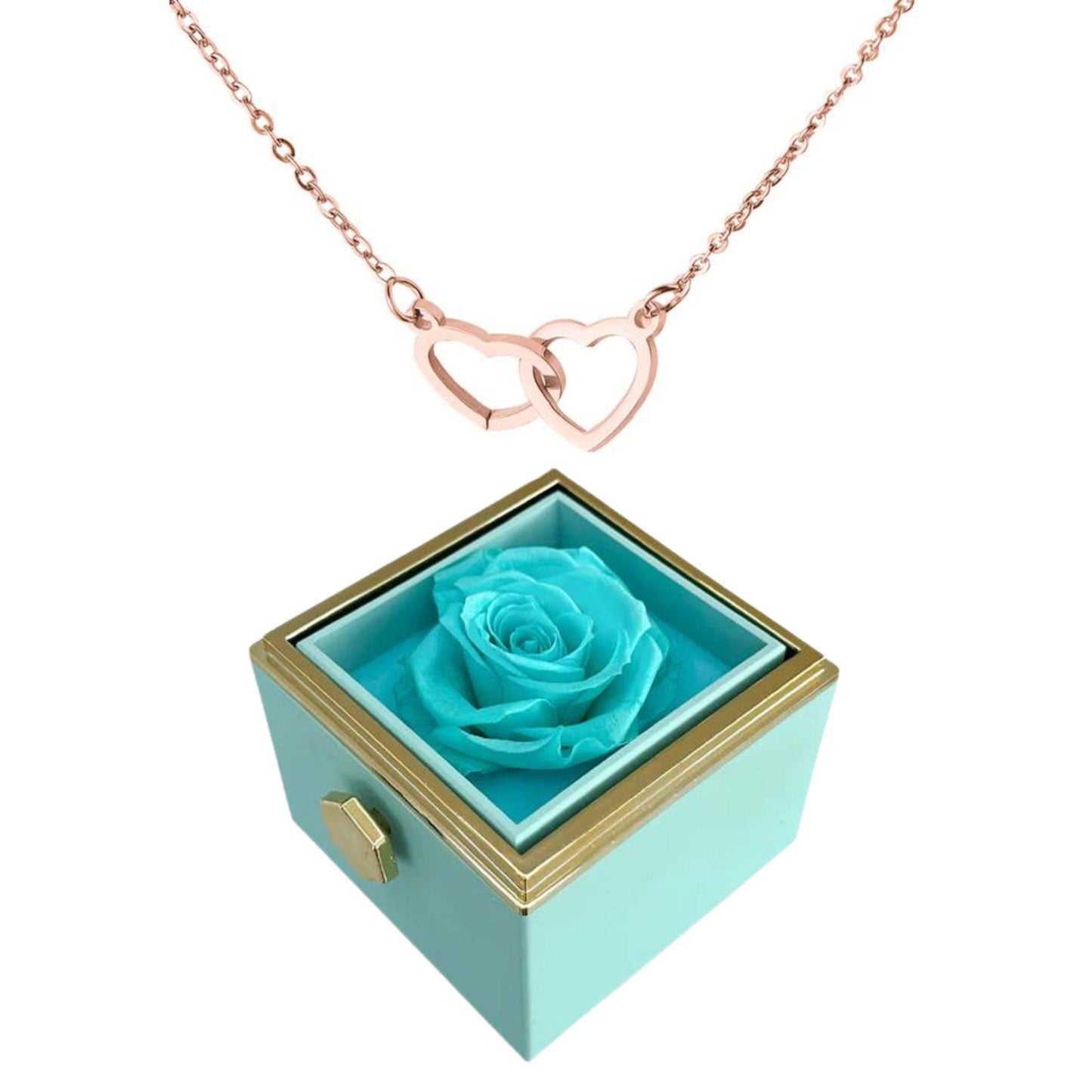 Eternal Rose Box - W/ Engraved Necklace & Simulated Rose