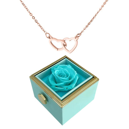 Eternal Rose Box - W/ Engraved Necklace & Simulated Rose